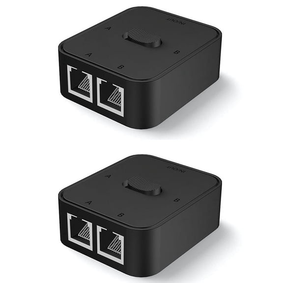 2X 2 Port Gigabit Network Switch RJ45 Switch Network Splitter Cable Extender  Power Free 2 Way Adapter Connector