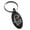 Black, variant on Stainless Steel Letter G Initial Floral Monogram Engraved Small Oval Charm Keychain Keyring