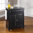 thumbnail image 2 of Pemberly Row Modern MDF Wood Portable Kitchen Island in Black, 2 of 6