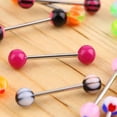 thumbnail image 5 of Ayyufe Pack Of 20 Mixed Color Tongue Rings Assorted Surgical Steel Piercing Barbells Bars, 5 of 5