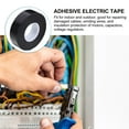 thumbnail image 3 of Butyl High Voltage Electrical Tape Waterproof Insulating Self-adhesive Insulated 2 Rolls Rubber Black Duct Professional, 3 of 6