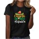 thumbnail image 1 of Camisetas de Manga Corta para Mujeres de Longitud Regular de Poliéster Sólido, Camiseta de Fiesta de Mayo Y Blusa Del Festival para la Primavera Y el Verano, 1 of 3