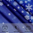 thumbnail image 4 of Winter Blue Snowflake Tablecloth Blue and White Round Tablecloth 60 Inch Snow Winter Table Cloth for Farmhouse Kitchen Decor Polyester Fabric Christmas Table Cover for Holiday Party Outdoor Camping, 4 of 6