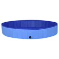 thumbnail image 2 of vidaXL Foldable Dog Swimming Pool Blue 200x30 cm PVC, 2 of 5