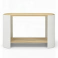 thumbnail image 2 of End Table for Small Spaces with 2-Layer Storage, Stable Frame & Easy Assembly (Natural & White), 2 of 6