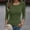 501_Army Green, variant on Womens Long Sleeve T Shirts Spring Summer Solid Stripe High Elastic Long Sleeve Slim Undershirt Tee Summer Tops