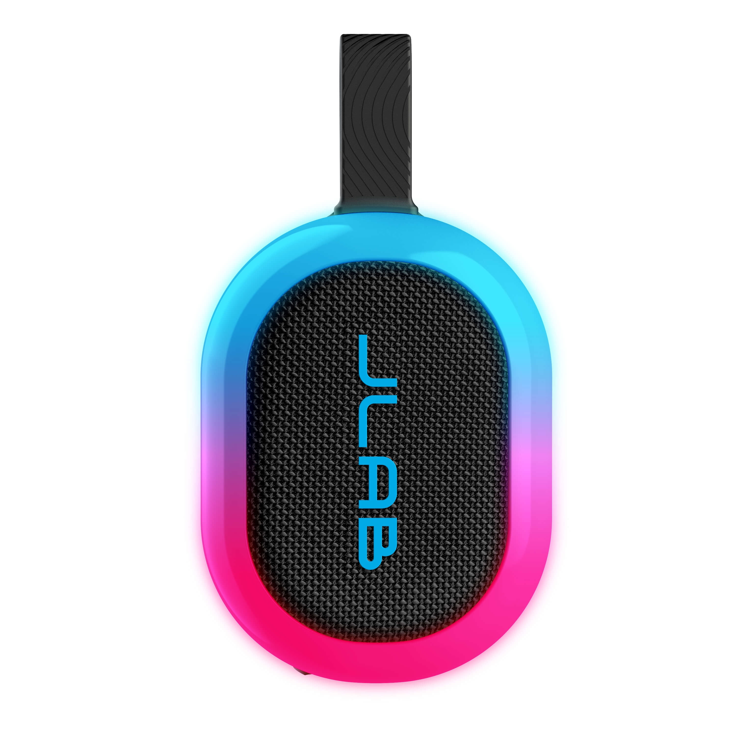 JLab Pop Party Portable Bluetooth Speaker, 5W, 8 Hour Playtime, RGB Lighting, Splashproof, Black