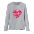 thumbnail image 3 of BLTIBY 2025 Valentine's Day Sweatshirts for Women Autumn Spring Long Sleeve Crewneck Funny Love Heart Graphic Valentines Shirts Casual Valentines Pullover Top Gray M, 3 of 3
