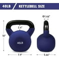 thumbnail image 3 of RitFit Neoprene Coated Solid Cast Iron Kettlebell 20 25 30 35 40 45 50 LB, Great for Full Body Workout, Cross-Training, Weight Loss & Strength Training, 3 of 8