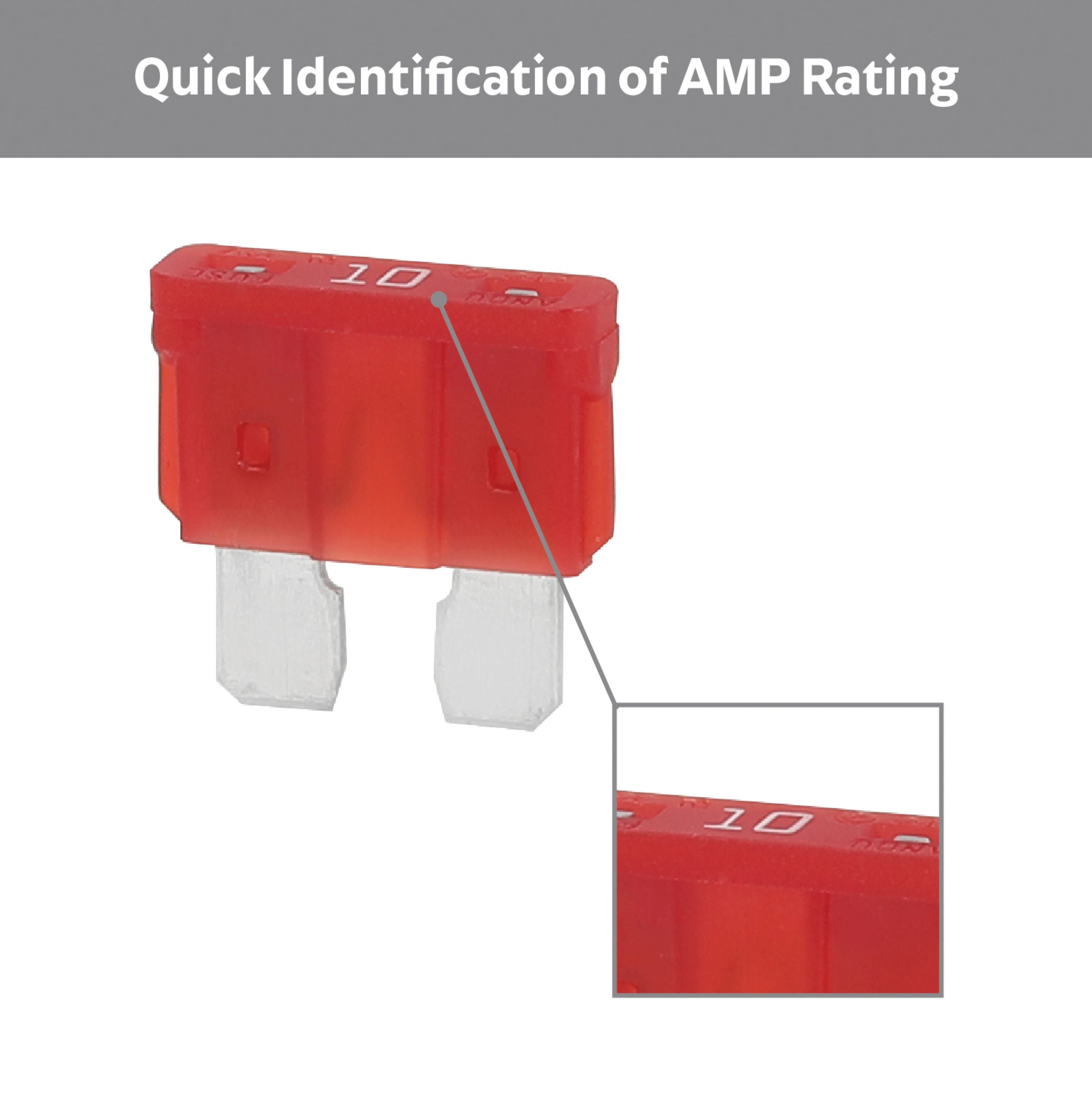 EverStart 10 Amp ATC Blade Fuses, UL Listed, Auto, Marine, and Electronic Applications, 5 pack