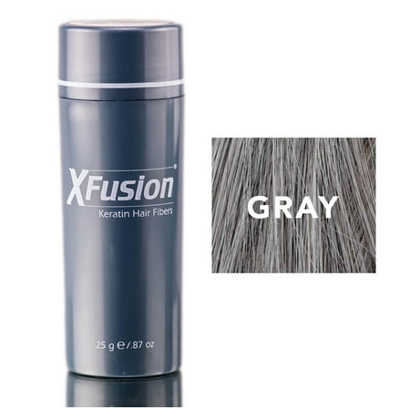 Xfusion Hair Fiber - XFusion Gray Keratin Hair Fibers (Size : 0.87 oz)