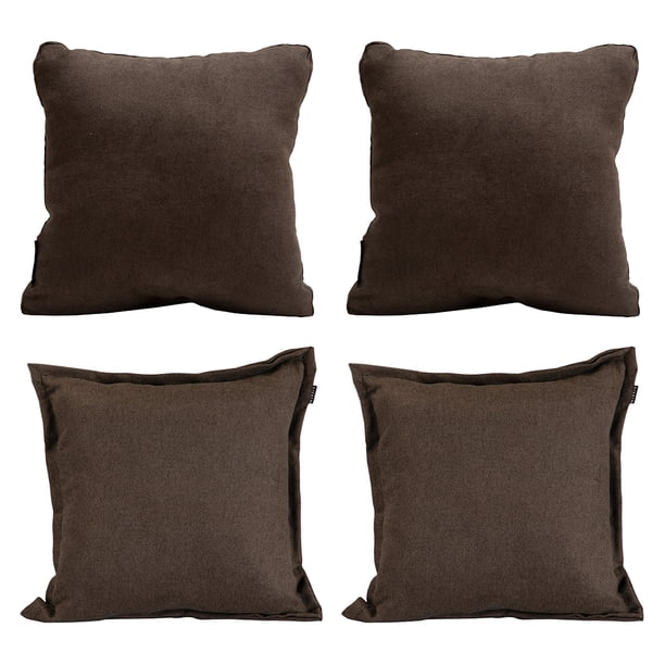 Set de 4 Cojines Decorativos (2 Cuadrados + 2 Cuadrados Grandes) Bless Chocolate