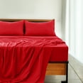 thumbnail image 6 of Lux Decor Collection King Size Sheet Set - 4 Pc King Bed Sheets Set - High GSM Brushed Microfiber Sheets - Up to 16 Inches Deep Pocket Bedding Sheets & Pillowcases, Burgundy, 6 of 8