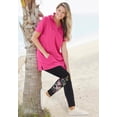 thumbnail image 4 of Woman Within Plus Size Petite Stretch-Cotton Knit Pull-On Embroidered Leggings, 4 of 6