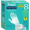 Ansell Vinyl-Touch Disposable Exam Gloves, One Size, 8 Ct