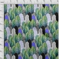 thumbnail image 3 of oneOone Polyester Lycra White Fabric Leaves Craft Projects Decor Fabric Printed By The Yard 56 Inch Wide, 3 of 4