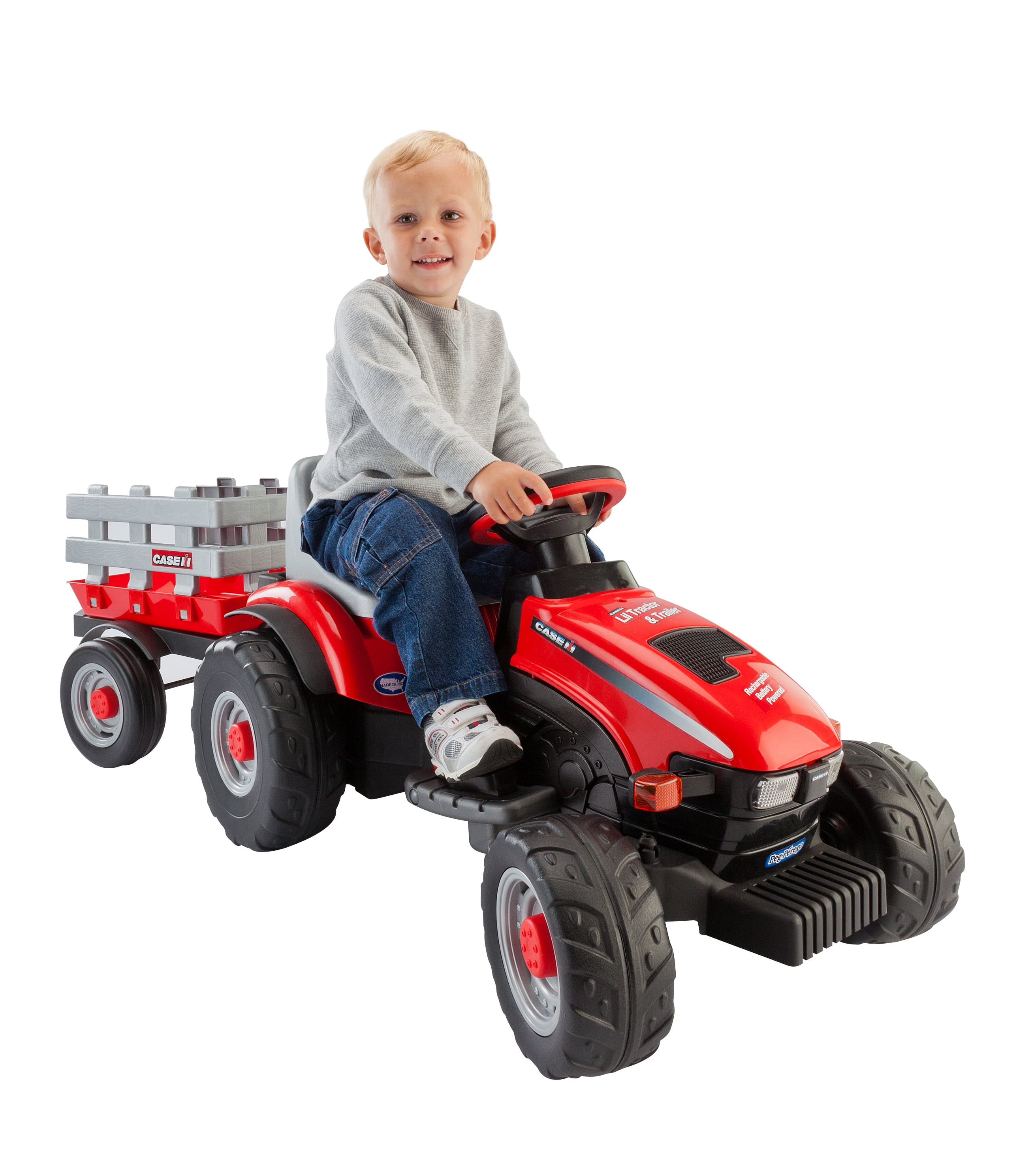 peg perego case ih little tractor and trailer