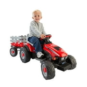 Peg Perego Case IH Lil' Tractor and Trailer 6-Volt Battery-Powered Ride-On