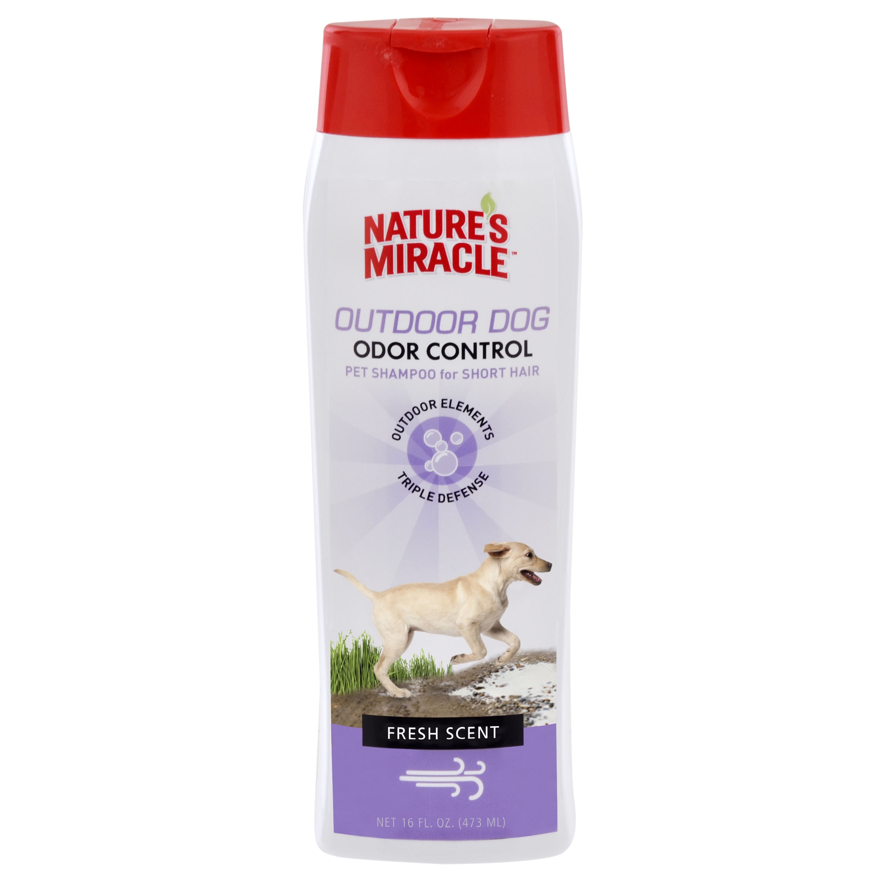 Nature's Miracle Outdoor Short Hair Dog Shampoo with Clean Scent, 16 oz