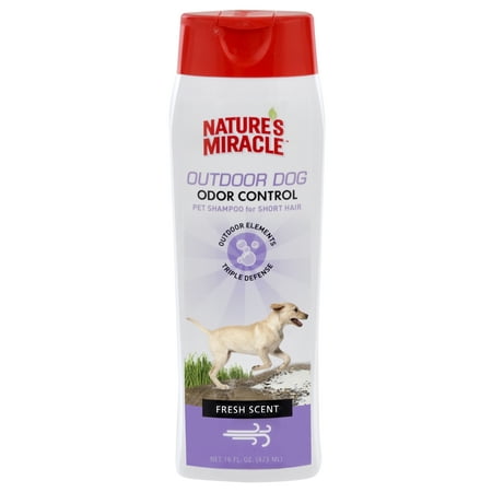 Nature's Miracle Outdoor Dog Shampoo for Short Hair, Clean Scent, 16 (Best Way To Clean Dog Hair From Car)