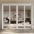 thumbnail image 2 of 96" x 80" White Prefinished Mirrored Closet Sliding Door with Hardware Kit, 2 of 7