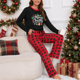 thumbnail image 5 of Loritta Women's Christmas Pajamas 2 Piece Set Long Sleeve Round Neck Sleepwear Lounge Sets with Pocket for Mother's Day Gifts S-2XL, 5 of 6