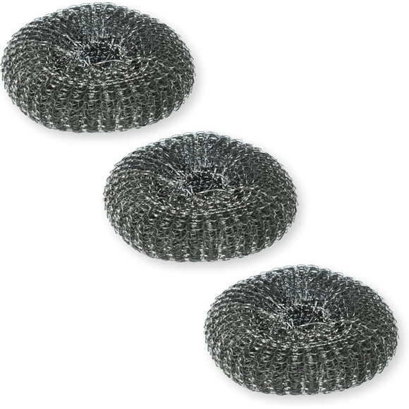 SEIDO Wire Mesh Scrubber, Stainless Steel Sasara, Scrubber, Sasara, Stainless Steel, Sink Cleaner (3 Spare Pads)