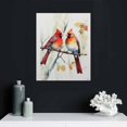 thumbnail image 4 of ONETECH  Dean Crouser Cardinal Pair Watercolor Red Wood and Canvas Decorative Wall Art Sign, 4 of 4