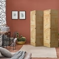 thumbnail image 2 of American Art Decor Double-Sided Bamboo Pattern Print Canvas Portable Dressing Room Divider Privacy Screen, 4 Panels, 70" H x 63" L x 1" D, 2 of 6