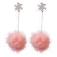 thumbnail image 1 of Drop Earrings Pom Pom Decorative Snowflake Dangle Earrings Pendant Earrings, 1 of 9
