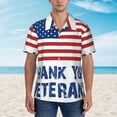 thumbnail image 2 of Fotbe Thank You Veterans Camisa Hawaiana para Hombre Unisex – Camisa Casual de Verano con Botones de Manga Corta de Algodón y Lino,3X-Large, 2 of 7