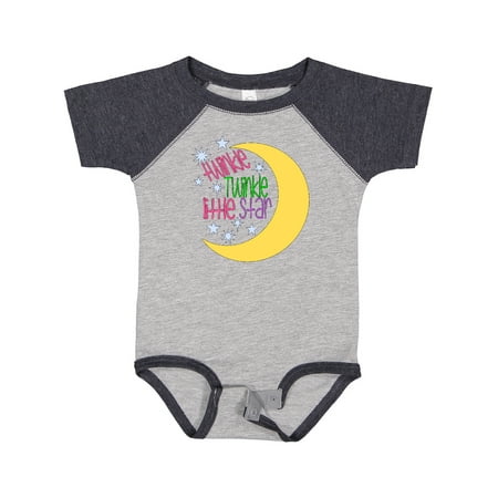 

Inktastic Twinkle Twinkle Little Star with Yellow Moon Gift Baby Boy or Baby Girl Bodysuit