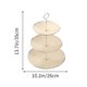 thumbnail image 3 of Soporte de Plástico Multicapa para Tartas, Aperitivos y Postres, Bandeja Desmontable de 3 Niveles para Dulces de Frutas, Ideal para Mesa de Centro, Uso Doméstico y Exterior, 26 X 26 X 35 Cm, Blanco y, 3 of 6