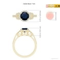 thumbnail image 5 of ANGARA Natural 1.6 Ct Aeon Sapphire Leaf & Vine Engagement Ring in 14K Yellow Gold for Women (Size-7mm) | September Birthstone, Anniversary, Jewelry Gift for Women | Natural Sapphire Ring, 5 of 10