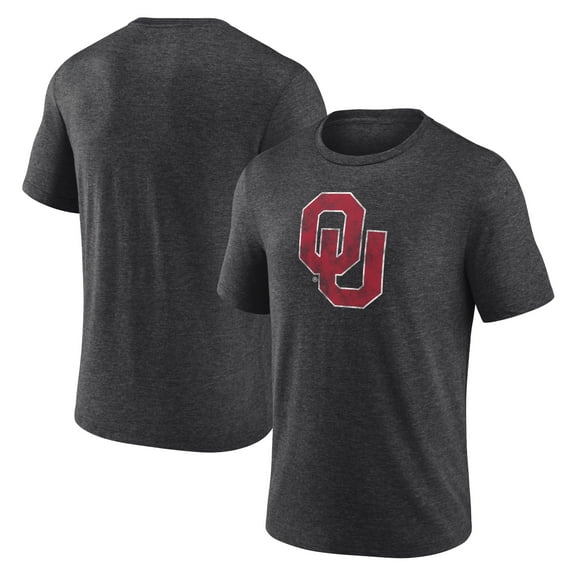 Men's Charcoal Oklahoma Sooners Classic Primary Tri-Blend T-Shirt