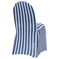 thumbnail image 4 of YCC Linens - 6 Pack Spandex Chair Covers Striped - Royal Blue and White, 4 of 8