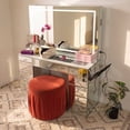 thumbnail image 3 of Boahaus Ivy Vanity Set with LED Mirror, Bluetooth Speakers and Extra Storage, 3 of 9