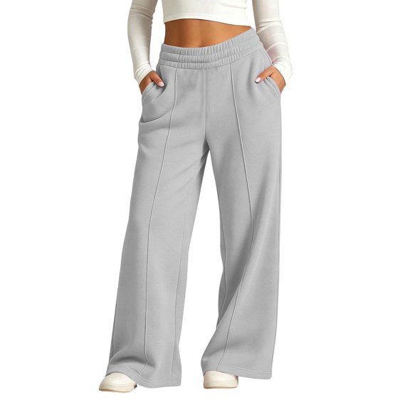 KyCheLot Fleece Sweatpants for Boys Girls Elastic Waist Thicken Sweatpants with Pocket Winter Warm Schoolwear
