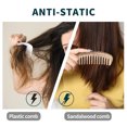 thumbnail image 4 of Peine de dientes anchos, peine de dientes anchos de sándalo extra grande, peine de sándalo desenredante para cabello rizado y seco, antiestático, 4 of 5