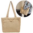 thumbnail image 5 of Yucurem Ladies Cloud Tote Bag Fashion Puffer Shoulder Bag Casual Tote Bag (Khaki) Fashion shoulder bag (Khaki), 5 of 10