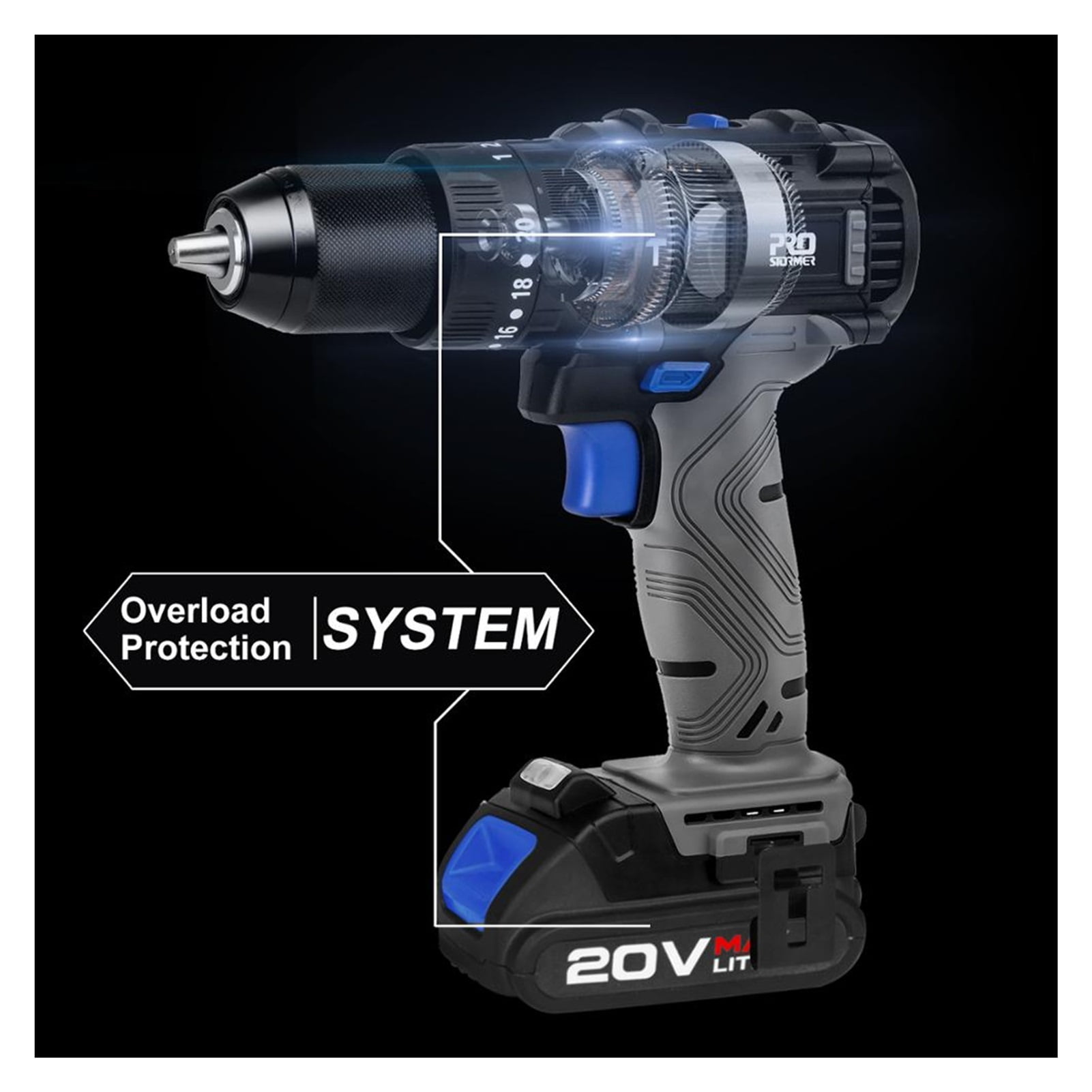 8 In 1 Cordless Screwdriver Drill Hammer Drill Impact Wrench Angle Grinder Circular Saw Jig Saw Air Inflator Lithium Battery