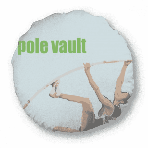 Pole Vault Field Events Art Deco Fashion Round Throw Pillow Home Decoration Cushion