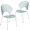 Smoke, variant on LeisureMod Opulent Mid-Century Modern Plastic Dining Chair in Chrome Metal Legs Armless Dining Side Chair for Kitchen and Dining Room Set of 2, Amber