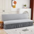 thumbnail image 2 of Armless sofa cover silver stretch sofa cover, 2 of 5