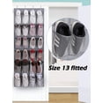 thumbnail image 2 of Organizador de zapatos MISSLO para colocar sobre la puerta con 24 bolsillos grandes de malla, 2 of 7
