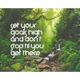thumbnail image 2 of ArtsyQuotes 14x12 Black Ornate Wood Framed with Double Matting Museum Art Print Titled - Bo Jackson Quote: Set Your Goals High, 2 of 4