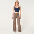 thumbnail image 6 of TRUBKH Wide Leg Pants for Women Stretch Fabric Flare Leggings for Women with Pockets Office Pants for Women Work Pants for Women Loose Legging Casual Sweatpants Athletic Yoga Leggings Brown L, 6 of 7