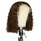 thumbnail image 1 of Peluca de cabello humano con encaje frontal, suave, con botones y malla, prepeinada y rizada, de 30 cm., 1 of 1