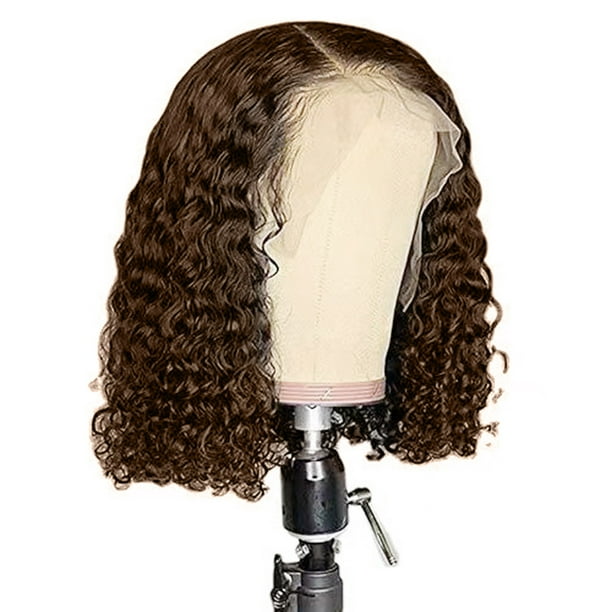 Fiudx Peluca Ondulada con Encaje Frontal, Peluca Rizada Negra Hd Frontal para Mujer, Peluca con Malla Suave, Máxima Comodidad, Aspecto Realista, Estilo Versátil, Moda Femenina, Longitud de Peluca de