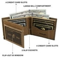 thumbnail image 4 of Wrangler Father's Day Classic Western Style Men's Wallet, Slim Profile Leather Bifold with Extra Capacity, Opens Flat & RFID Blocking, Gifts for Men, 4 of 8